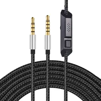 Cable de extensión de Audio Jack de 3,5mm, Cable de extensión para juegos, Control de volumen silencioso con micrófono para Astro A10/A40/A30/A50