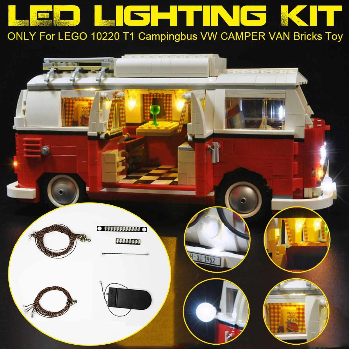 led light kit lego volkswagen t1 camper 10220