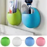 

1pc Toothbrush Box Bathroom Bedroom Office Wall Mount Holder Sucker Suction Cups Organizer Home Storage Bottles