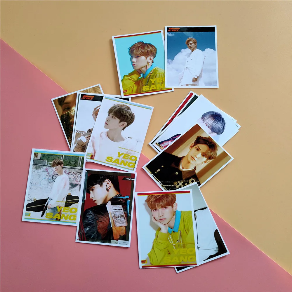 16 шт./компл. Kpop Ateez фотоальбом фото ломо карты плакат K-pop ATEEZ c Новые поступления YEO SANG MINGI