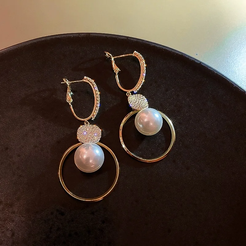 New Fashion Korean Imitation Pearl Drop Earrings for Women Butterfly Owl Zircon Oversized Earring Wedding Party Jewelry drop earrings dangle earrings pearl earrings crystal earrings butterfly earrings