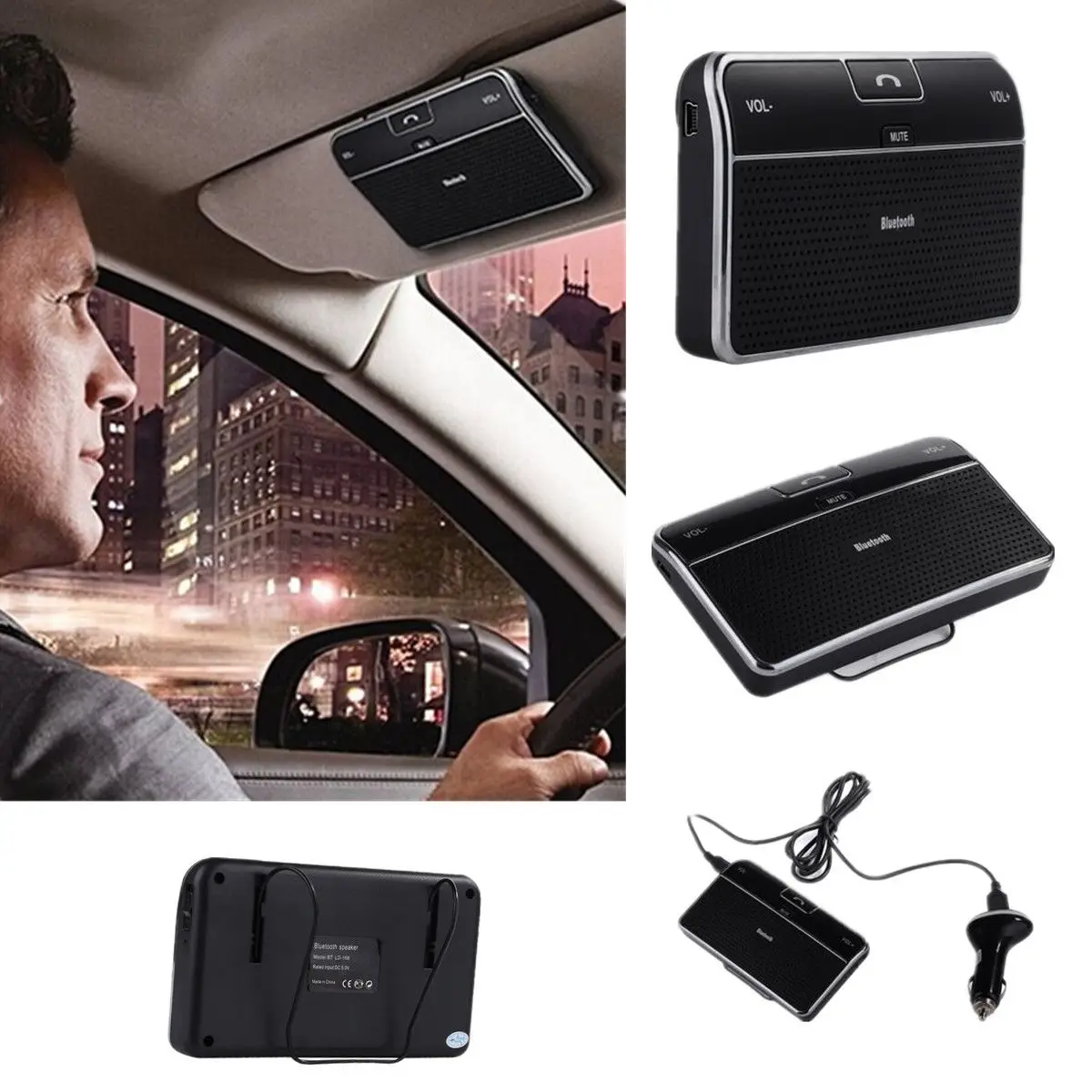 Автомобильный комплект клип Hands free стерео беспроводной Bluetooth 4,0 динамик телефон динамик