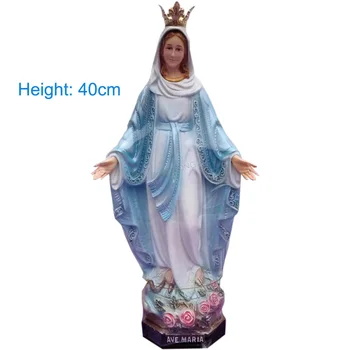 

1PC MADONNA BLESSED SAINT VIRGIN MARY STATUE FIGURE JESUS CHRIST TABLETOP STATUE FIGURINE RESIN