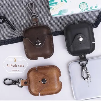 

Genuine Leather Bluetooth Wireless Earphone Case for 2 Protective Cover Skin Accessories for Apple