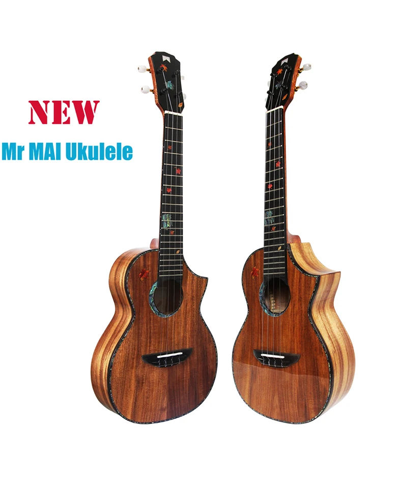 

New Arrival Mr Mai 23 26 inch Ukulele All Solid Koa Concert Tenor Hawaii Guitar With Bag/Tuner Accessories
