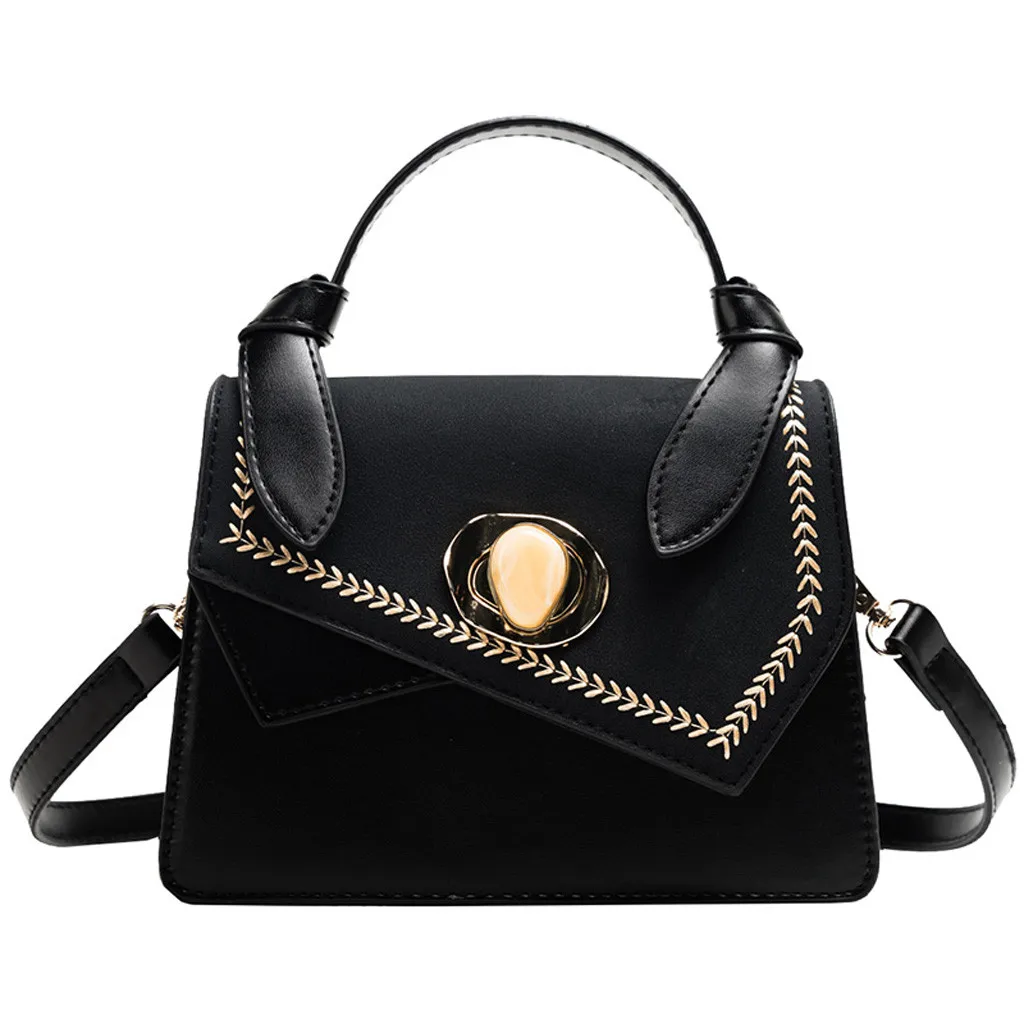 Брендовые дизайнерские женские сумки сумка через плечо новая модная сумка через плечо Маленькая квадратная сумка через плечо Повседневная сумка через плечо - Цвет: Black