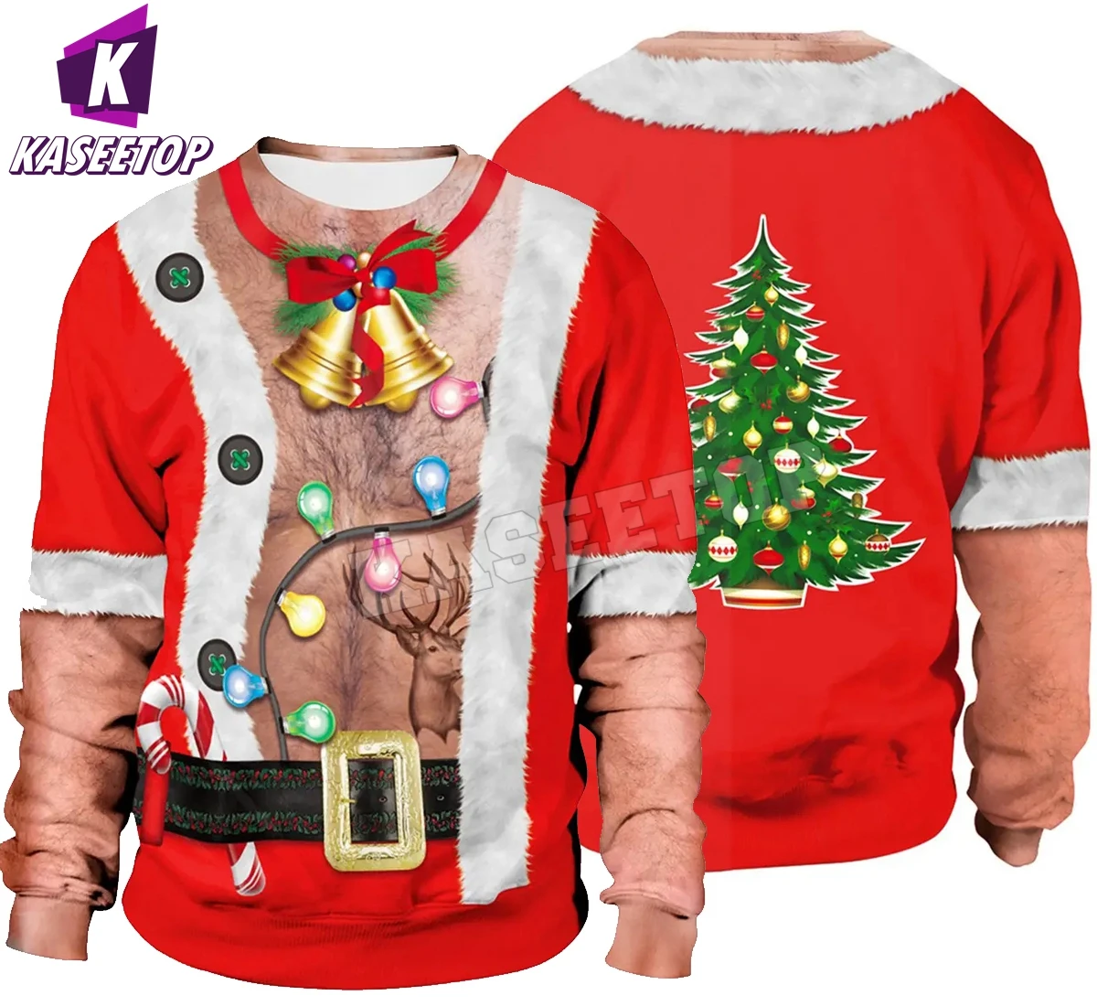 Xmas Gift Christmas Costume Print 3D Hoodie Women Men Casual Sweatshirt Pullover