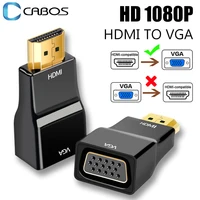 Convertidor de Cable HDMI a VGA, Compatible con adaptador macho a hembra, fuente de alimentación de Audio HD 1080P para PC, PS4, LCD, TV Box, proyector, portátil