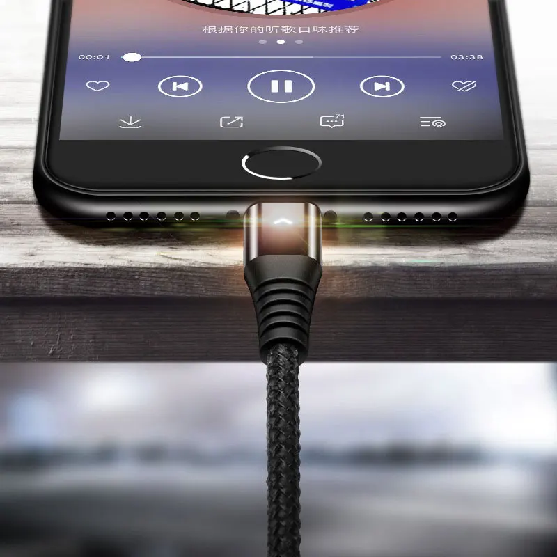 Cafele Micro USB Кабель 1,8 M 3A Lndicator световые кабели для зарядного устройства USB для Xiaomi Mi9 Mi8 samsung Redmi Note 7 Huawei, OPPO оборудование