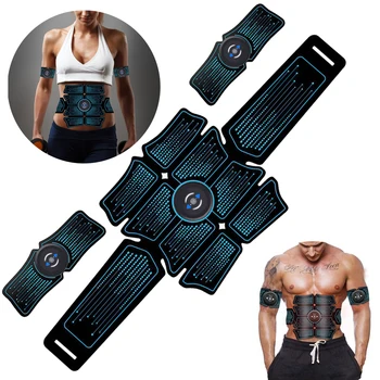 

Abdominal Muscle Trainer EMS Fitness Equipment Training Gear Muscle Exerciser Stimulator Belt Belly Sport Fitness USB Charged