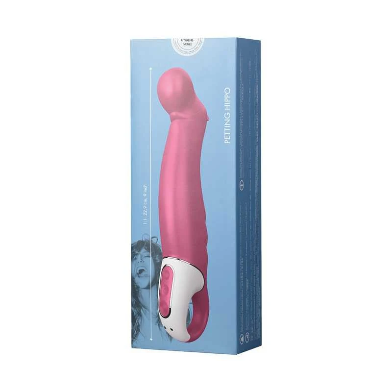 Вибромассажер Satisfyer Vibes Petting Hippo с загнутым кончиком