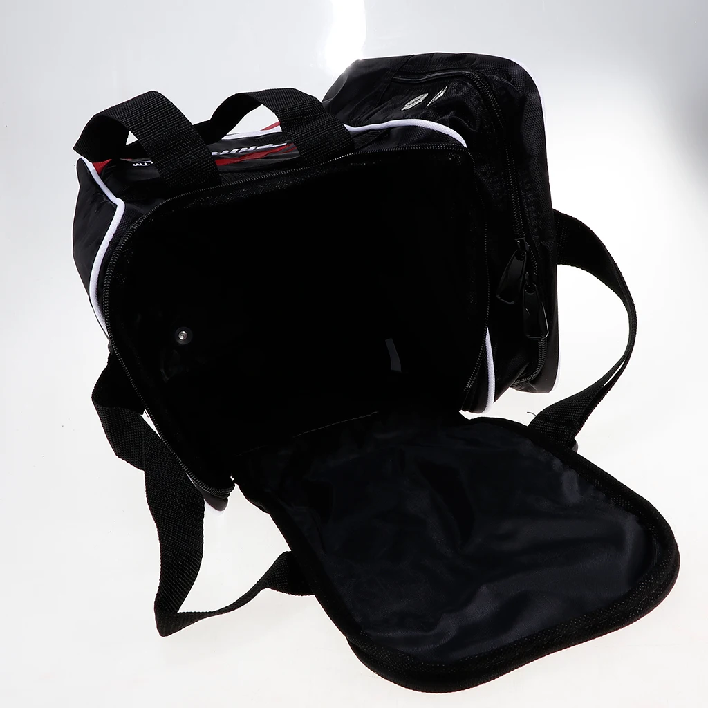 Portable Bowling Ball Storage Case Ball Carrier Bag Single Ball Tote Bag Pocket with Base with Two Side Pockets
