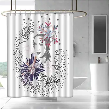 

Waterproof and Colorful Shower Curtain Polyester Shower Curtain Bath Shower