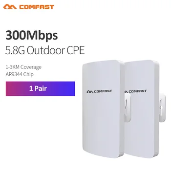 

2pc 300Mbps Comfast CF-E113A Outdoor Mini Wireless Extender 5.8GHz Outdoor CPE WiFi Bridge Access Point Transmission Nanostation