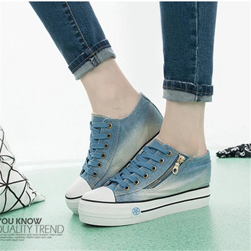 denim trainers womens