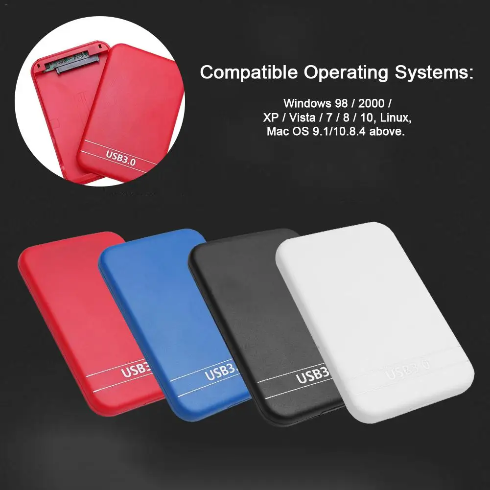2.5 Inch Hard Disk Case Hard Drive Case USB3.0 to SATA3.0 HDD External Enclosure Box for Windows for Mac OS