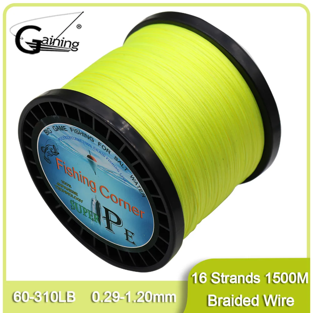 Ligne De Pêche Tressée Dynema 16 Brins – 100 à 2000 M – Résistance 20lbs à 500lbs – Blanc Creux DORISEA