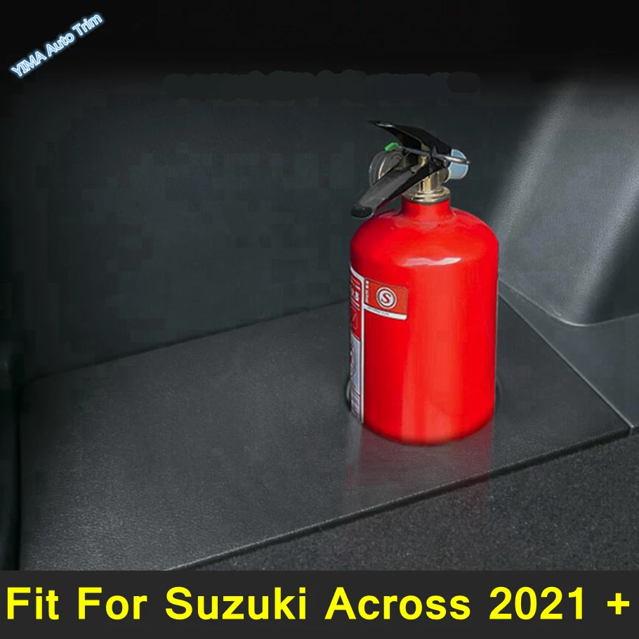 

Car Fire Extinguisher Trunk Storage Panel Partition Decoration Cover Fit For Suzuki Across 2021 Black Style Interior Accessories