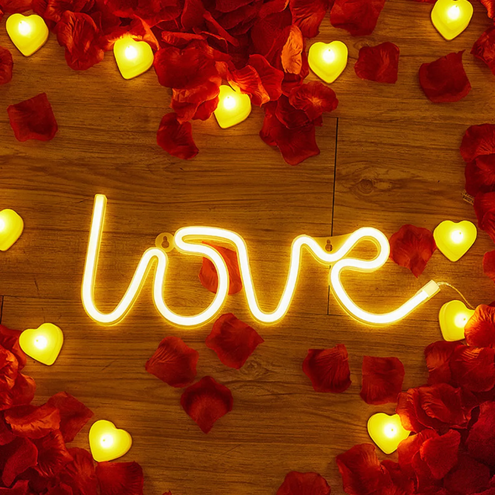 Led Neon Sign Light Valentine's Day Love Shape Night Lamp Wedding Party Decoration Home Gift Light#G | Лампы и освещение