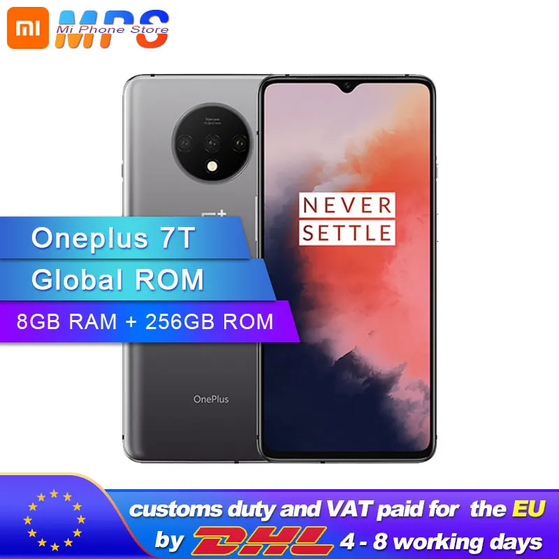New Original Oneplus 7T 7 T Smartphone 8GB RAM 256GB ROM Snapdragon 855 Plus Android 10 6.55'' 90Hz