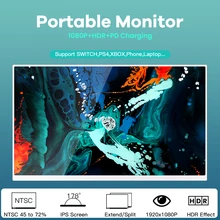 HD 1080P IPS Panel Unterstützung Bildschirm T-bao T16A 15'' Tragbare Monitor mit Expansion für Schalter/PS3/PS4/PC/Laptop EU/Us-stecker