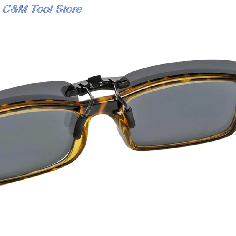1pc Unisex Polarized Clip On Driving Glasses Sunglasses Day Vision UV400 Lens Driving Night Vision Riding Sunglasses Clip