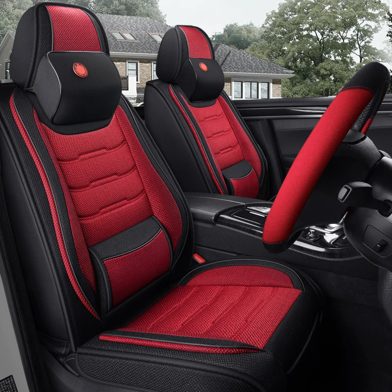 Full Coverage flax fiber car seat cover auto seats covers for Mitsubishi outlander sport outlander