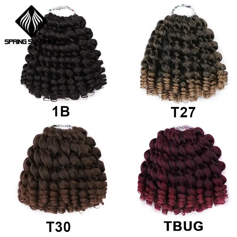 Jumpy палочка завитые крючком волосы Омбре ямайские косички синтетические для