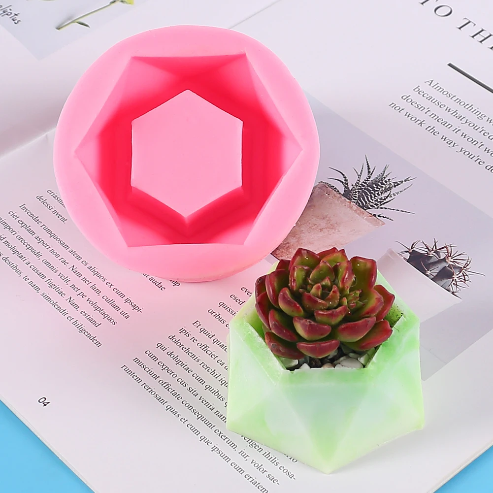 Flower Pot Silicone Resin Mold Diamond Heart Triangle Cylinder Shape Diy Succulent Plant Vase Casting Mold Jewelry Tools Equipments Aliexpress