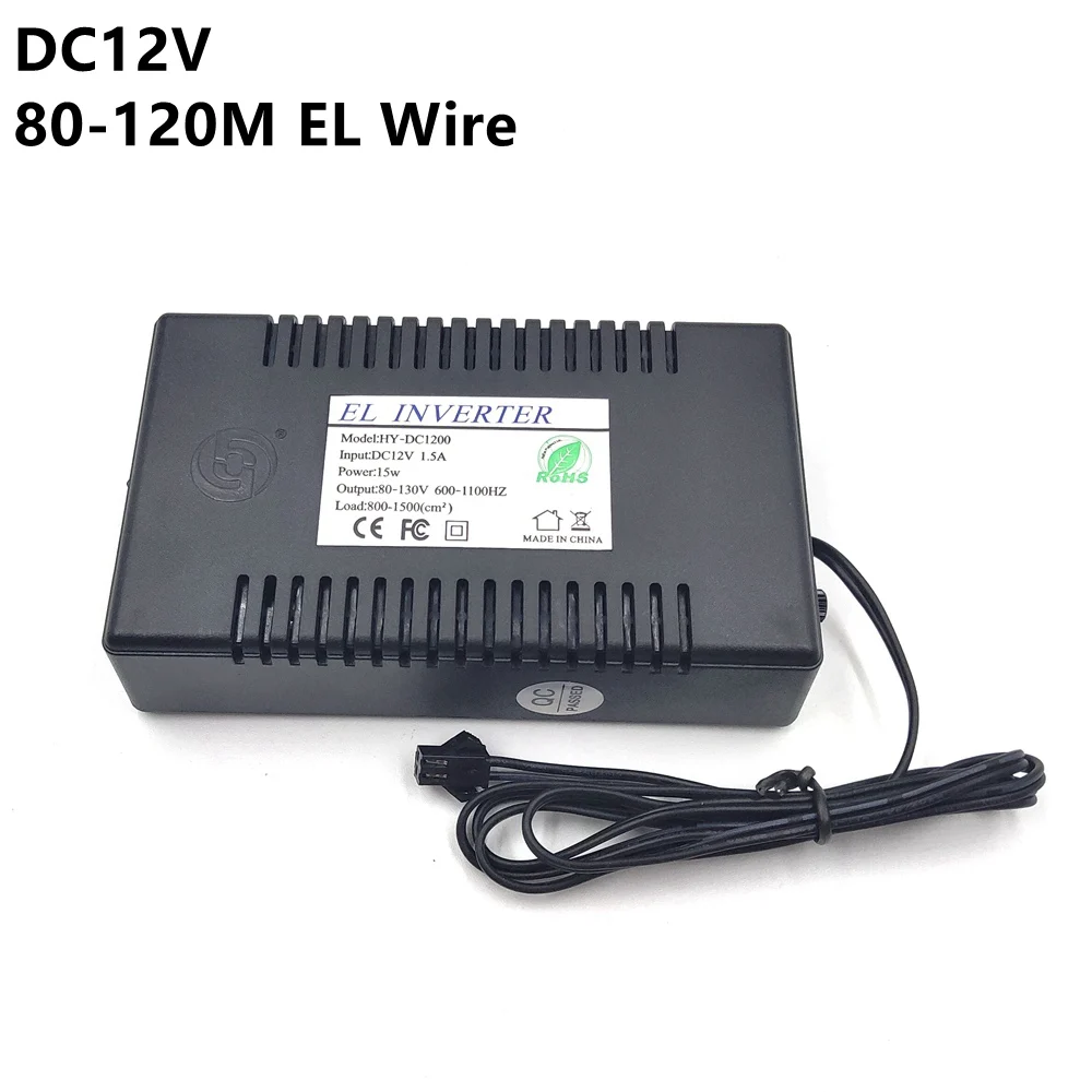 DC 3V AA батарея 5V USB 12V адаптер питания драйвер Инвертер контроллера для 1-220M электролюминесцентный провод EL Light - Цвет: 12V-(80-120M)