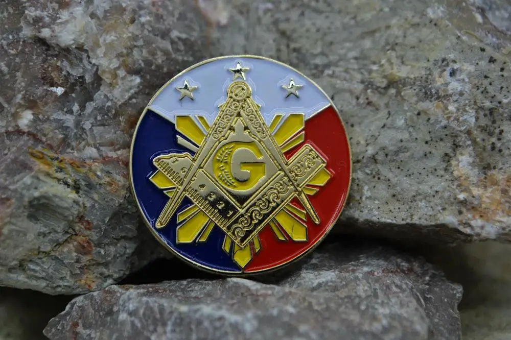 Масонский значок булавки на лацканы масон вольный каменщик B23 флаг Филиппин