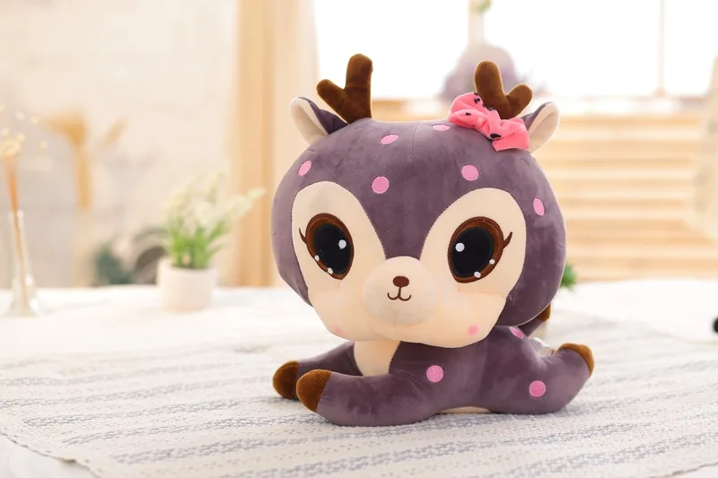 Милые плюшевые игрушки с жирафом, мягкие Sika, подушки с оленем, куклы, Kawaii, мягкие плюшевые игрушки с животными, детские подарки