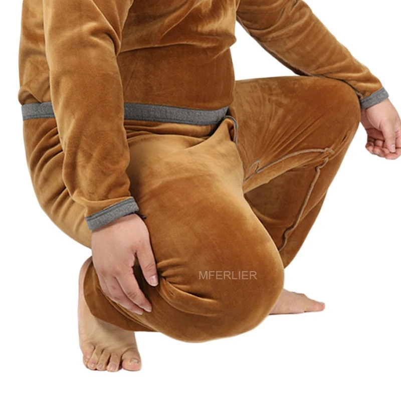 Spring winter warm men long johns 5XL 6XL 7XL 8XL bust 160cm Plus size fleece men underwear