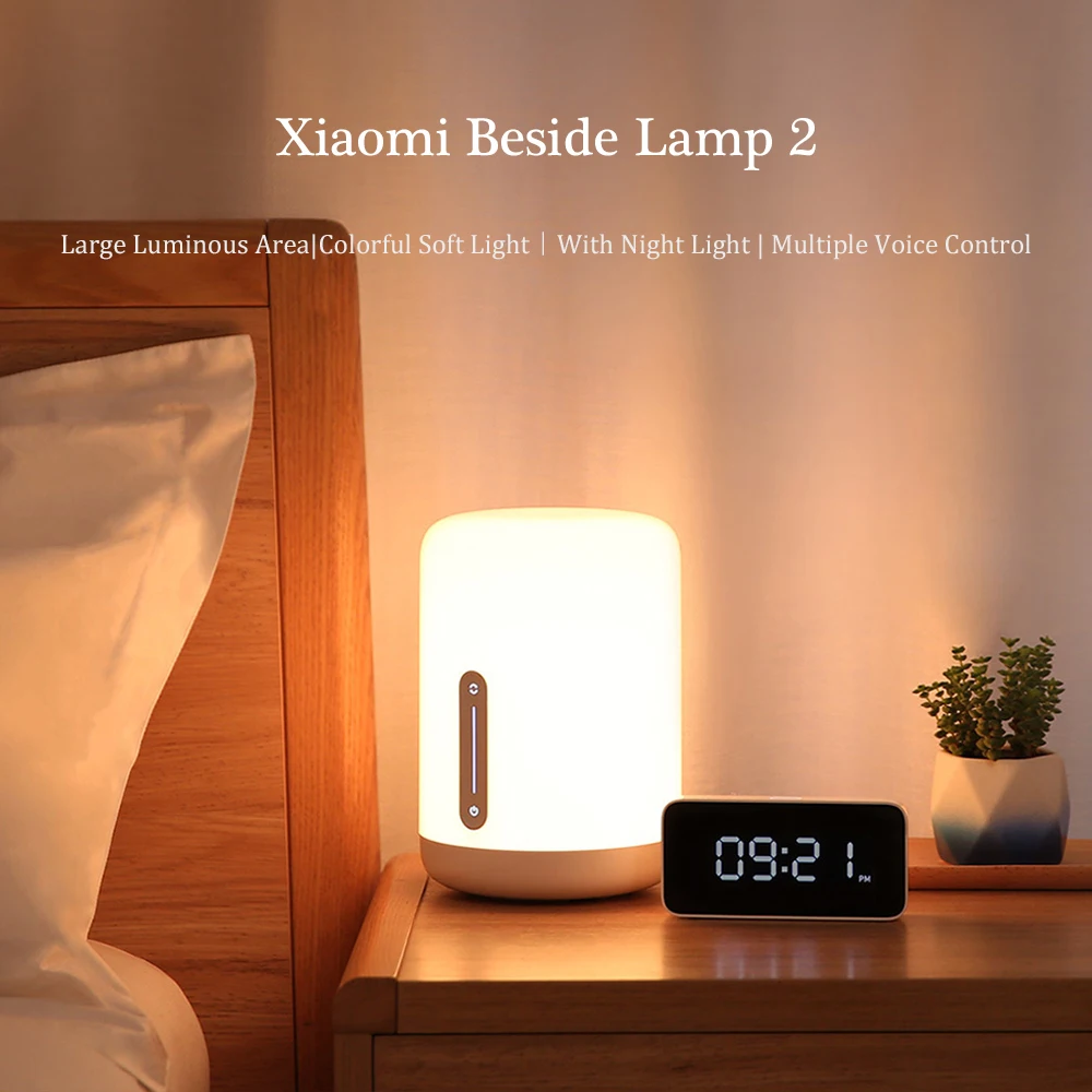 Xiaomi Йи светильник Mijia прикроватная лампа 2 Smart APP Управление сенсорный выключатель версия RGB светодиодный ночной Светильник умный дом xiaomi ночной Светильник