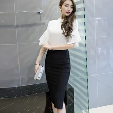 Новая женская юбка с высокой талией, тонкая, с разрезом, вилка, профессиональная сумка, хип-хоп стрейч, XL, S-5XL