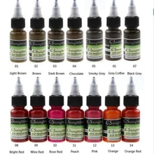 15 мл/бутылка блеск для губ тату пигмент бровей татуировки чернила бровей и губ Перманентный макияж быстрое окрашивание за 5 минут Топ