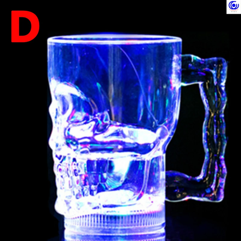 D-1 Pc Светодиодный светильник с автоматическим мигающим датчиком, кружка для вина, пива, виски, Рюмка для свечения, для рождественской вечеринки, бара, клуба, дня рождения, посуда для напитков - Цвет: D-1 Pc