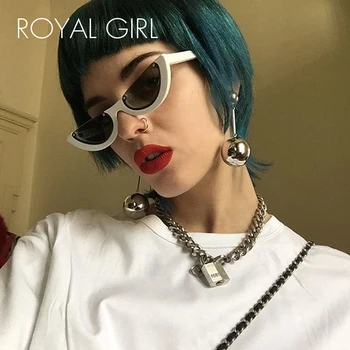 

ROYAN GIRL 2020 Personality Fashion Ladies Sunglasses Brand Designer Half Frame Colorful Glasses ss263