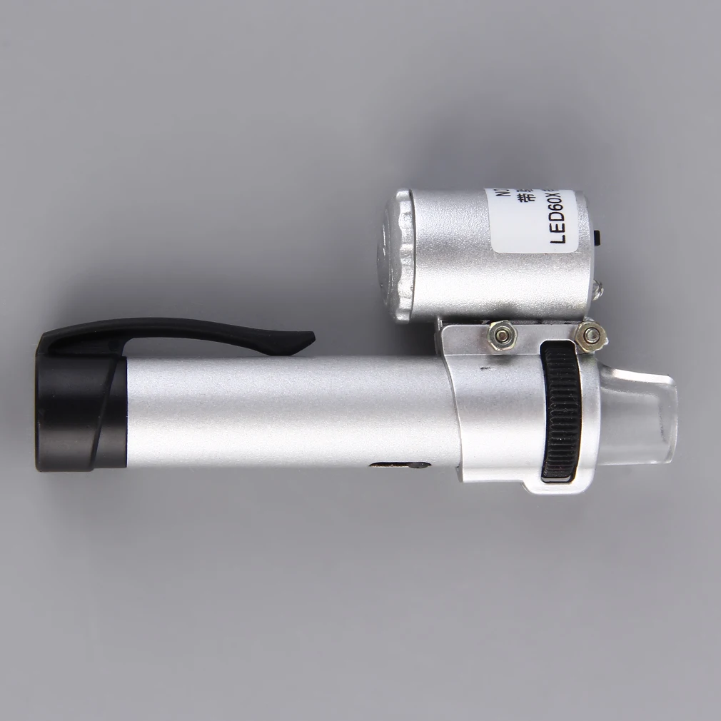 

Microscope loupe magnifier New 60X Reading Function Pen Microscope Loupe Magnifier Silver