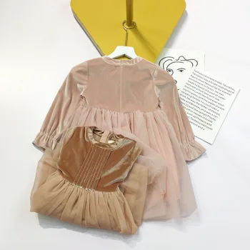 

Children Gauze Dress 2020 Autumn Winter New Kids Dress Girls Velvet Dress Baby Princess Dress Kid Clothes Infant Ball Gown,#5680