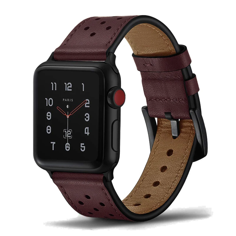 Ремешок из натуральной кожи для apple watch band 42 мм 38 44 40 браслет iwatch series 5/4/3/2/1
