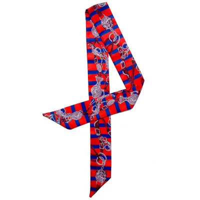 1 Twill узкий длинный шарф модный Женский Галстук сумка с ручкой лента для волос шаль шарф платок Тонкие шарфы маленький шелковый шарф SJ098 - Color: 1