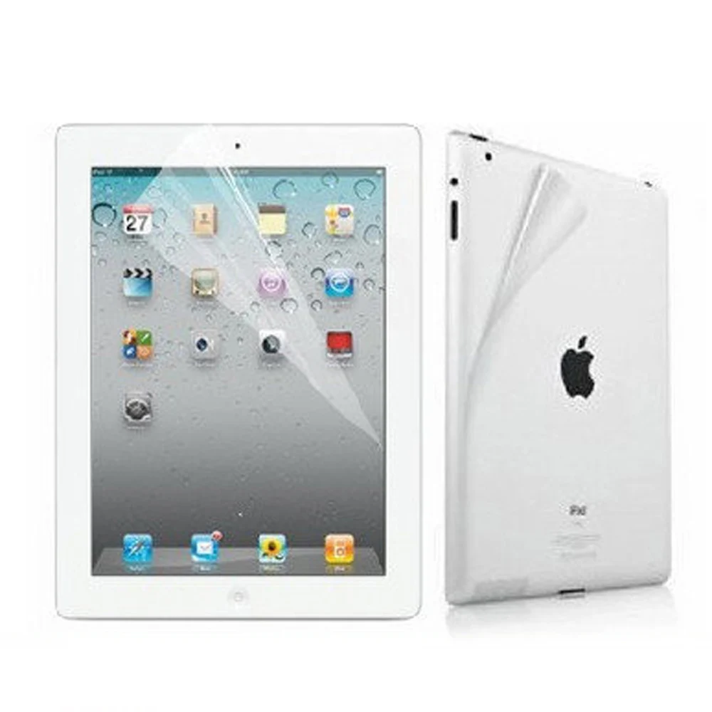 

2pcs Front And Back Clear Film LCD PET Screen Protector For Apple Ipad Air 1 2 3 10.5 9.7 Pro 10.2 2019 Min 1 2 3 4 5 Tablet