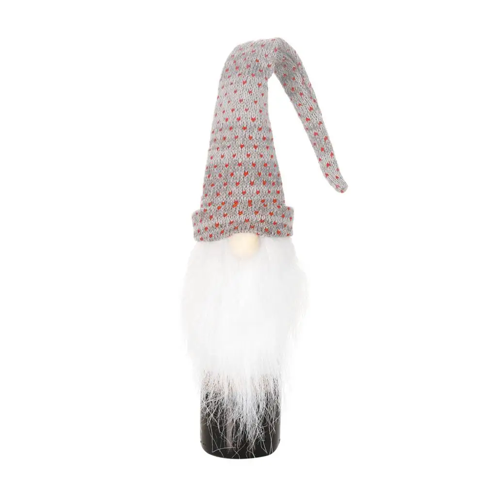 Adorable Wine Bottle Cover Artificial Beard Christmas Decor Xmas Santa Claus Set Xmas Navidad Christmas Decoration For Home Q3 - Цвет: B