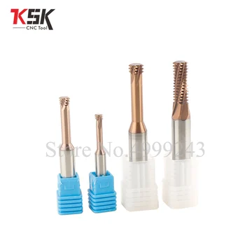 

65 Degree Tungsten Steel Thread Milling Cutter CNC Machining Center Integral Alloy Coating Metric Three-tooth Deep Hole M6 Milli