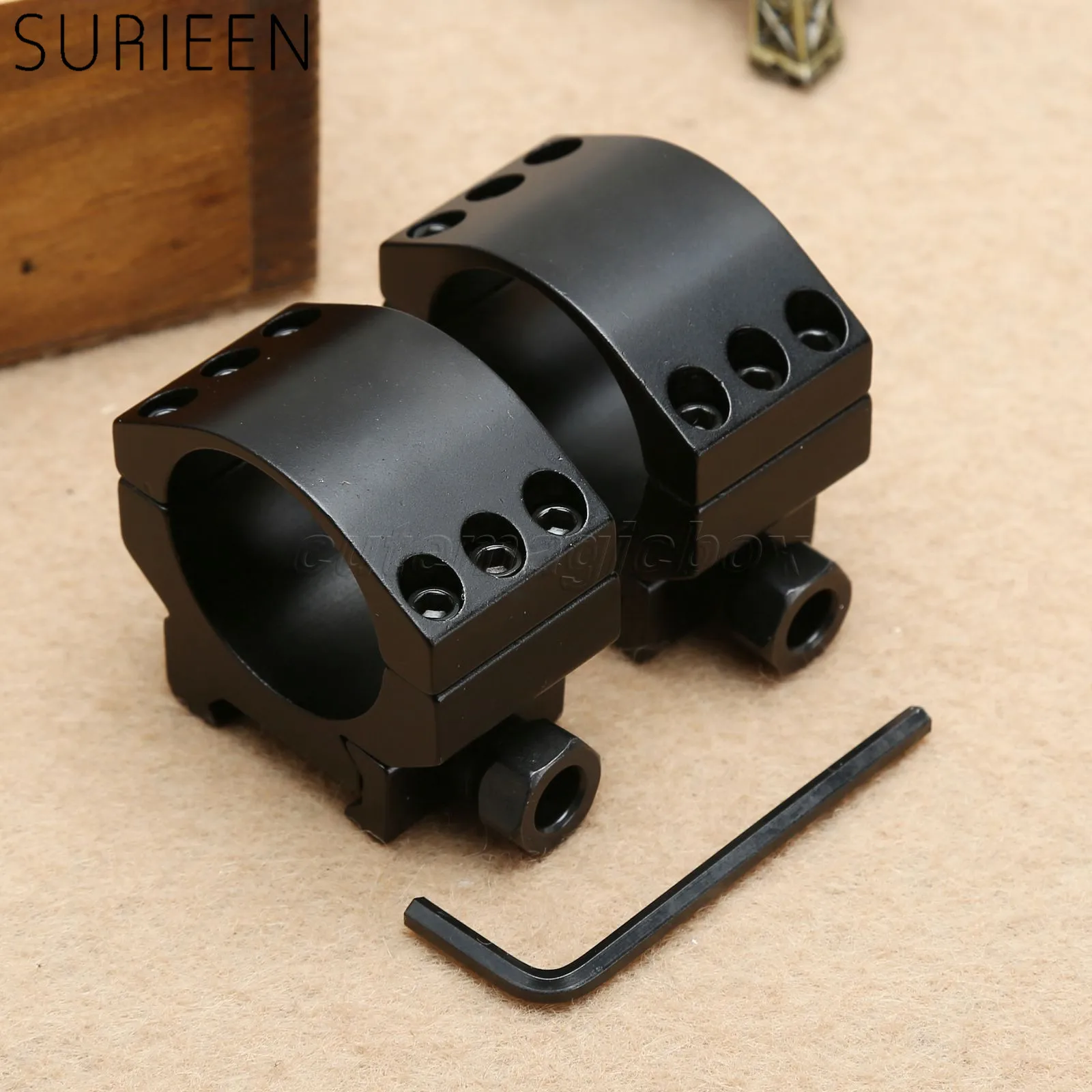 

1 Pair/2pcs Low Profile 6 Bolts 30mm Flashlights Lasers Heavy Duty Ring Scope Mount for 20mm Weaver Picatinny Rail