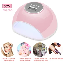 Wedo BQ1T 66 Вт лампа для ногтей с безболезненным режимом Сушилка для ногтей гель УФ лампа сушка гель лак для ногтей автоматический датчик инструменты для маникюра