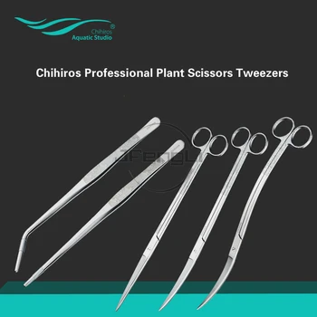 

25cm Chihiros Scissor Tweezer ADA quality Aquatic Plants Cut Plant Stainless Steel Aquarium Fish Tank Curve Straight Wave Clean