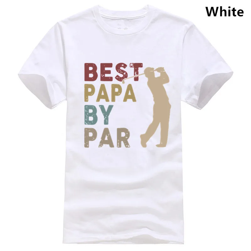 Мужские Fathers Day best Papa по пар Забавный Подарок Для Гольфа Рубашка - Цвет: white