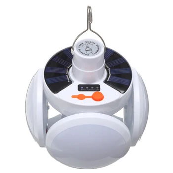 

42LED Solar Light Bulb Outdoor Waterproof 90° Fold Solar Emergency Rechargeable Bulb Light Camping Garden Hiking For Lighting